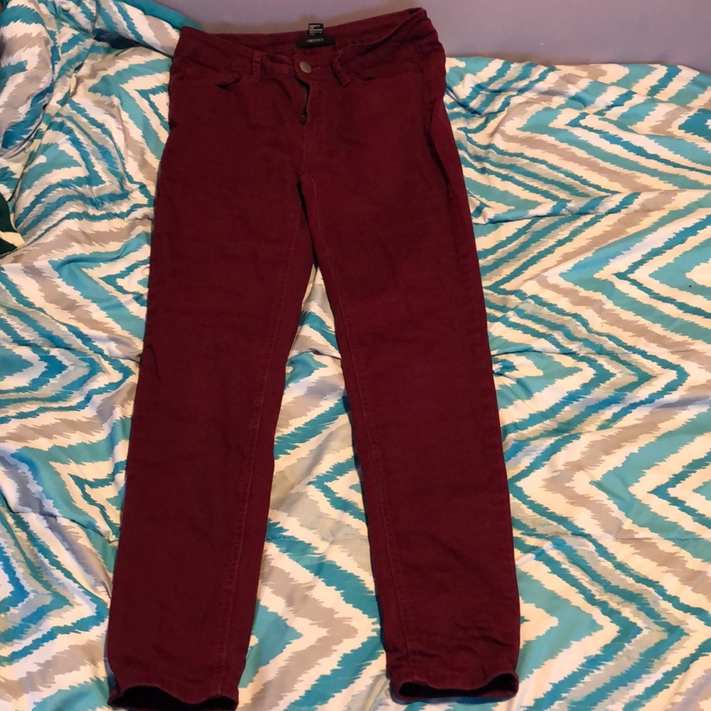 🌙Forever 21 Maroon Jean/Jeggings